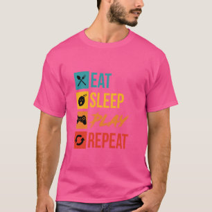 Camiseta Juego de repetición de reproducción de sueño de Co