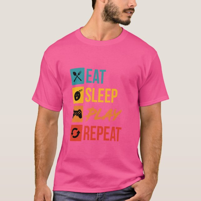 Camiseta Juego de repetición de reproducción de sueño de Co (Anverso)
