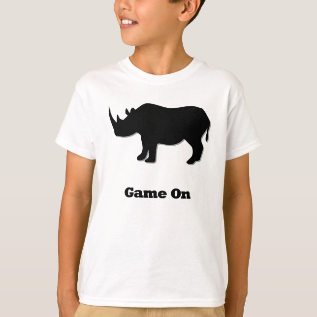 Camiseta Juego de Rhino en negro (Anverso)