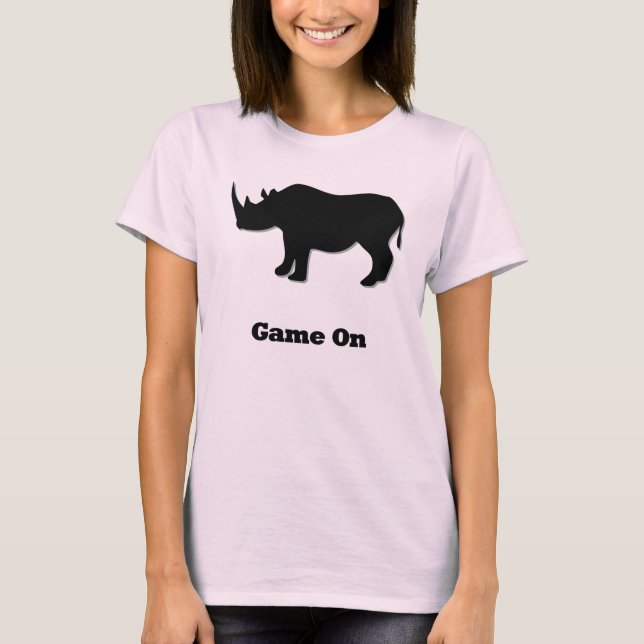 Camiseta Juego de Rhino en negro (Anverso)