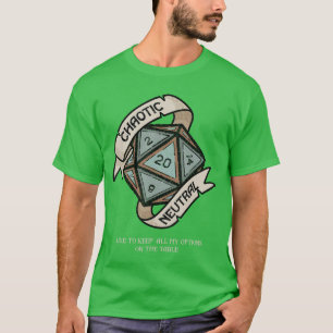 Camiseta Juego de rol de mesa vintage Caótico Neutral vinta