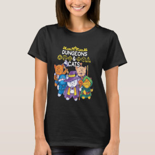 Camiseta Juego De Roleplay De Dungeons And Cats Rpg D20 Fan