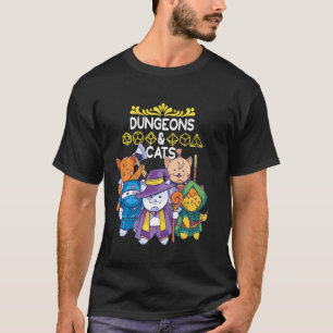 Camiseta Juego De Roleplay De Dungeons And Cats Rpg D20 Fan