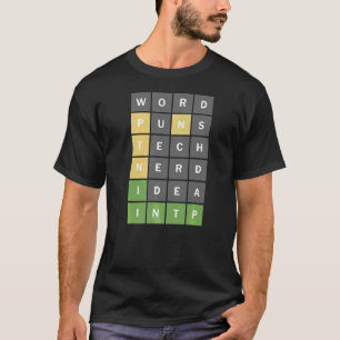 Camiseta Juego De Rompecabezas De Palabras Nerdy Para Nerds