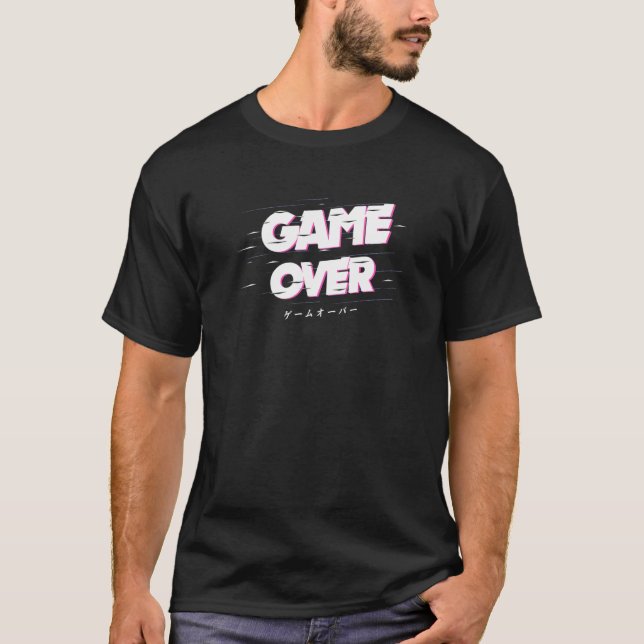 Camiseta Juego de ropa emo estética sobre ropa de Japón (Anverso)