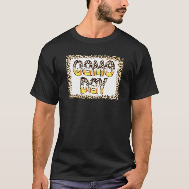 Camiseta Juego de Softball Bleached Leopard Día Vibes Softb (Anverso)