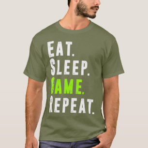 Camiseta Juego de sueño de consumo Repetición de videojuego