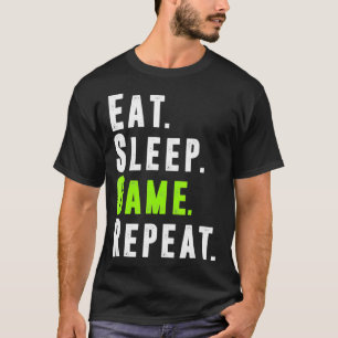 Camiseta Juego de sueño de consumo Repetición de videojuego