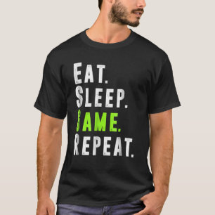 Camiseta Juego de sueño de consumo Repetición de videojuego