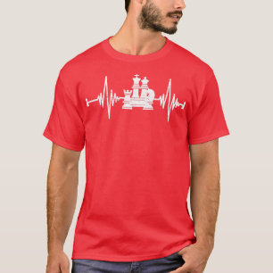 Camiseta Juego de tablero Atrapado en el ajedrez Heartbeat
