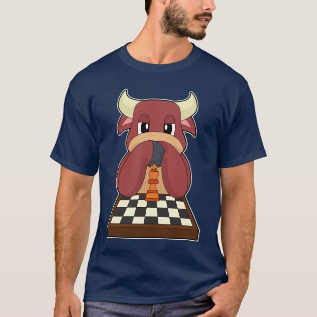 Camiseta Juego de tablero de ajedrez Bull Chessboard (Anverso)