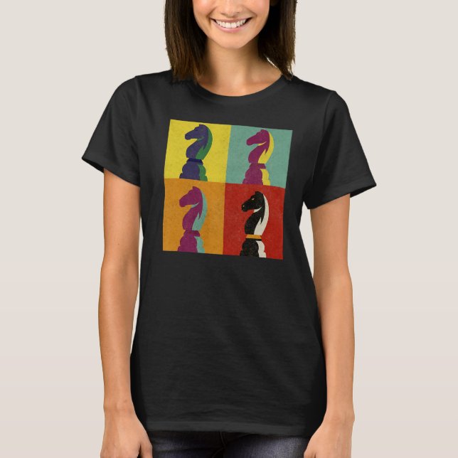 Camiseta Juego de tablero de ajedrez Pie Knight Checkmate P (Anverso)