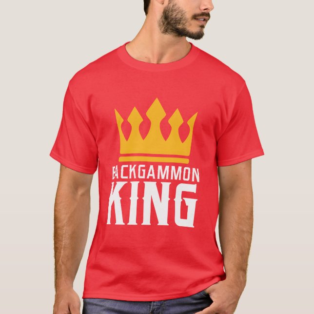 Camiseta juego de tablero de backgammon ajedrez king retro (Anverso)
