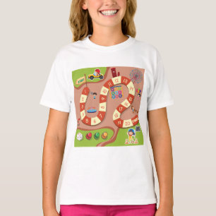 Camiseta Juego de Tablero de Pista de Carreras Colorida par