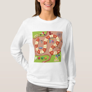 Camiseta Juego de Tablero de Pista de Carreras Colorido par