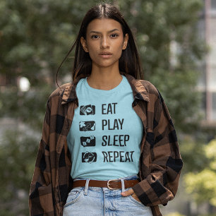 Camiseta Juego de tablero de repetición de sueño de juego d