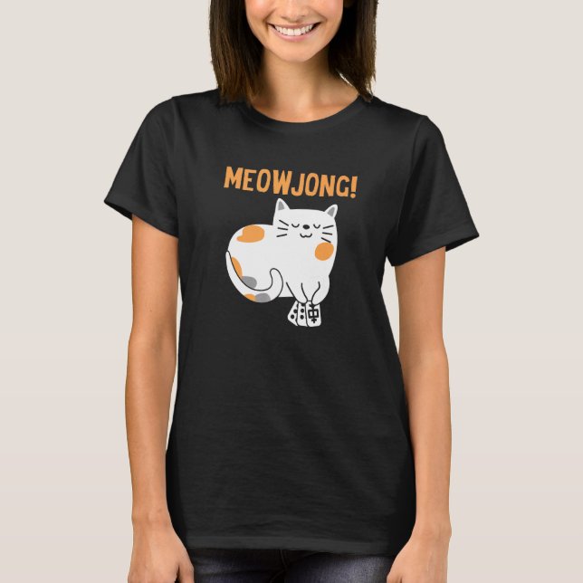 Camiseta Juego de tablero para jugadores Mahjong Cat Mah Jo (Anverso)