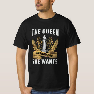 Camiseta Juego de tablero Queen Checkmate de ajedrez