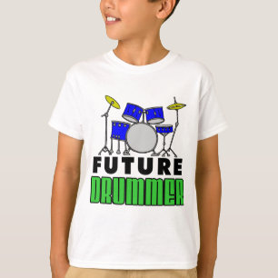 Camiseta Juego de tambor azul para tambores futuros