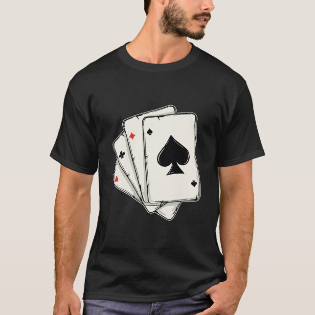 Camiseta Juego de tarjetas de apuestas Blackjack Poker Texa (Anverso)