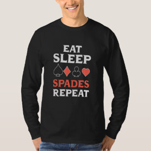 Camiseta Juego de tarjetas Spades Comer Espadas de sueño Re