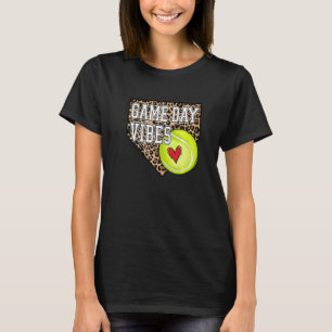 Camiseta Juego de tenis Leopard Día Vibes Tee Tennis Mom Mo