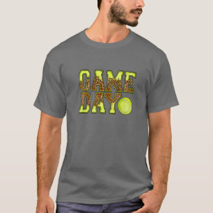 Camiseta Juego de tenis Leopard Día Vibes Tee Tennis Mom Mo