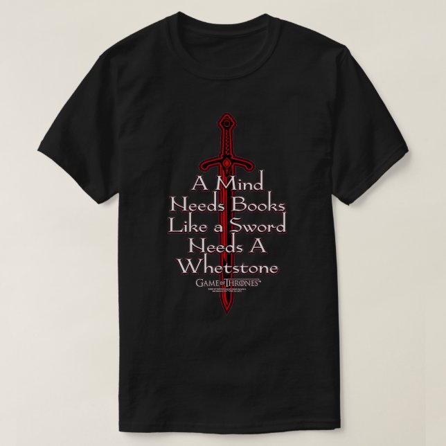 Camiseta Juego de tronos La mente necesita un libro (Diseño del anverso)