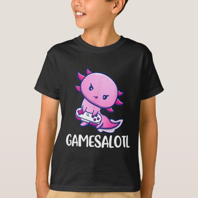 Camiseta Juego de vídeo Axolotl Cute (Anverso)