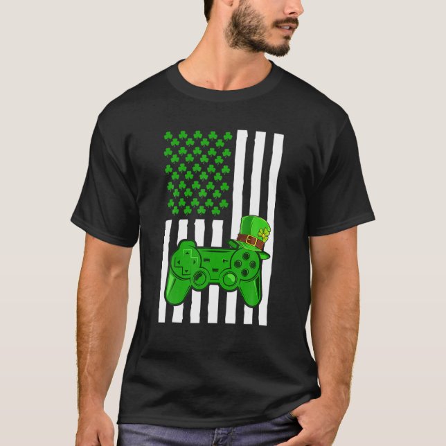 Camiseta Juego de video Bandera divertida norteamericana St (Anverso)