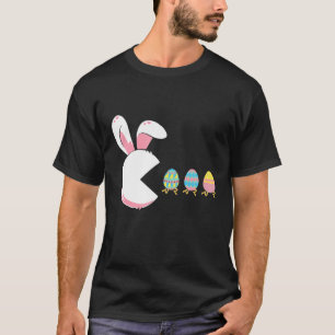 Camiseta Juego de video Bunny Eggs Easter Gamer Niños Boys