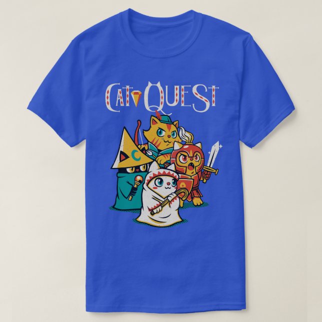 Camiseta Juego de video Cat Quest Rpg Cats (Diseño del anverso)