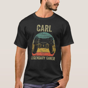 Camiseta Juego de vídeo con nombre Carl de gamer legendario