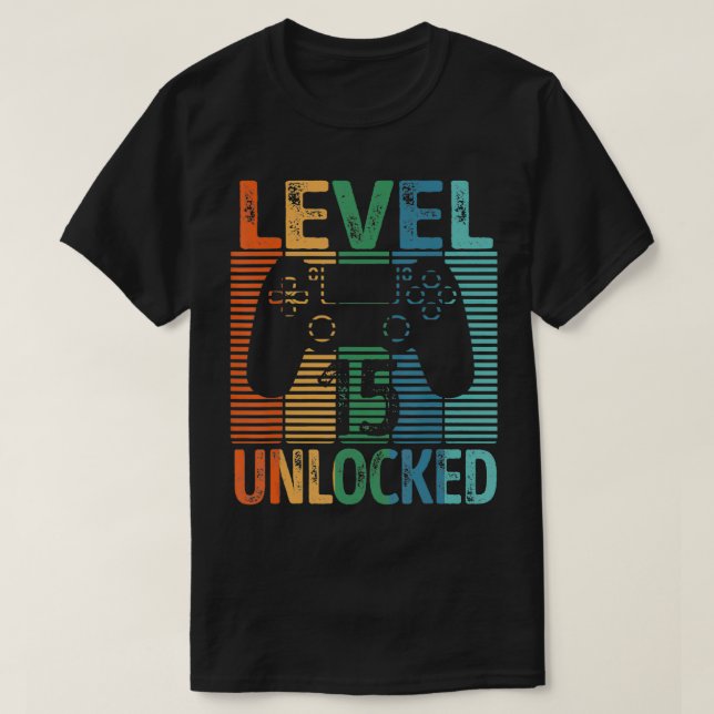Camiseta Juego de video de 15º cumpleaños desbloqueado de a (Diseño del anverso)