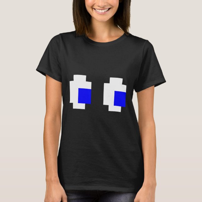 Camiseta Juego de video de arcade de Ghost Eyes Pixel de 8  (Anverso)