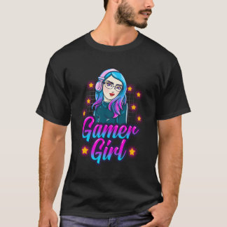 Camiseta Juego de video de Chica de juegos Anime Retro Hobb