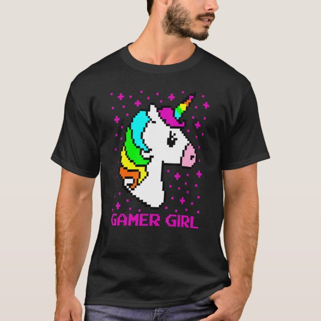 Camiseta Juego de video de juego para Chicas Rainbow Unicor (Anverso)