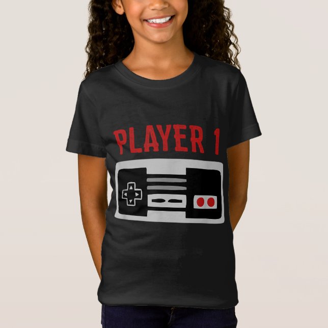 Camiseta Juego de video de la familia que coincide con el j (Anverso)