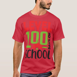 Camiseta Juego de video de nivel 100 100 días de escolares 