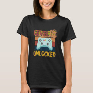 Camiseta Juego de video de nivel 18 desbloqueado increíble
