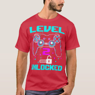 Camiseta Juego de video de nivel 2 desbloqueado regalo de c