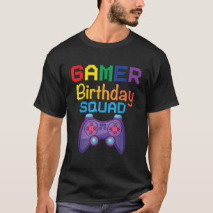 Camiseta Juego de video del Fiesta de la brigada de cumplea