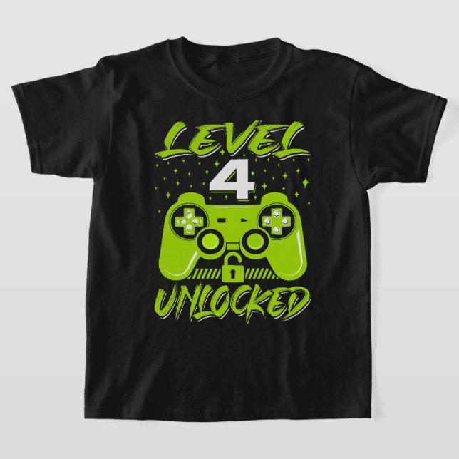 Camiseta Juego de video Desbloqueado de Nivel 4 Jugador de  (Distribución)