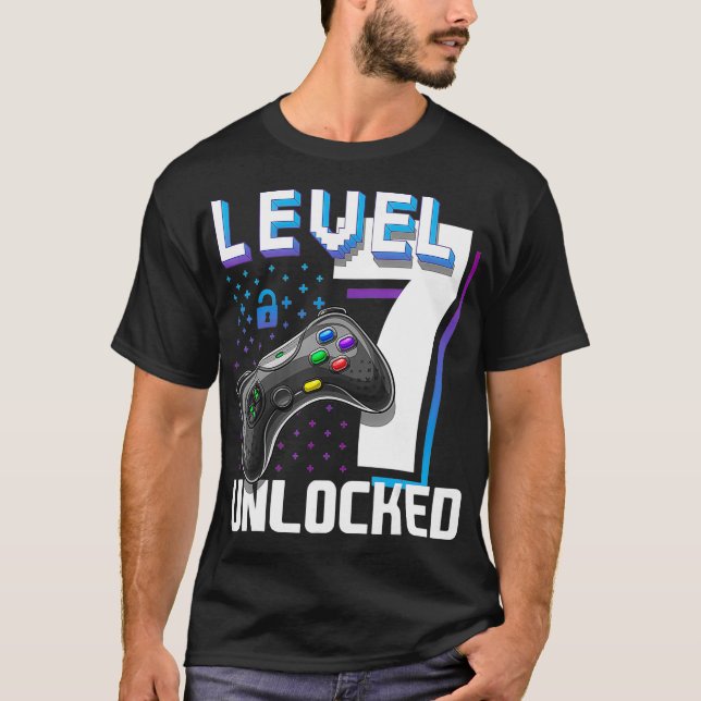 Camiseta Juego de video Desbloqueado de Nivel 7 Jugador de  (Anverso)