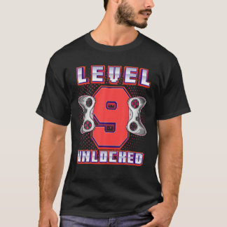 Camiseta Juego De Video Desbloqueado De Nivel 9 Noveno Juga