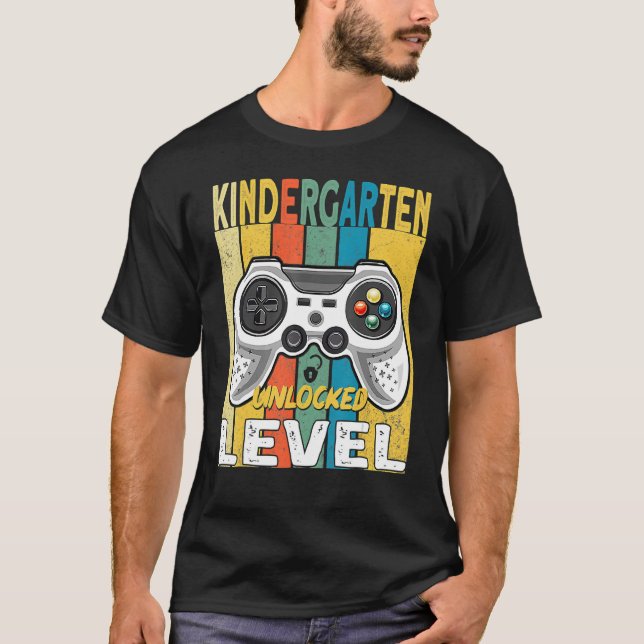 Camiseta Juego de vídeo desbloqueado de nivel Kindergarten  (Anverso)