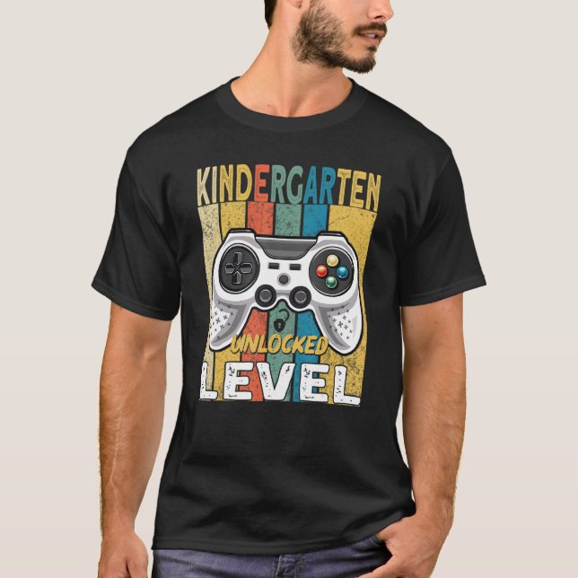 Camiseta Juego de vídeo desbloqueado de nivel Kindergarten  (Anverso)