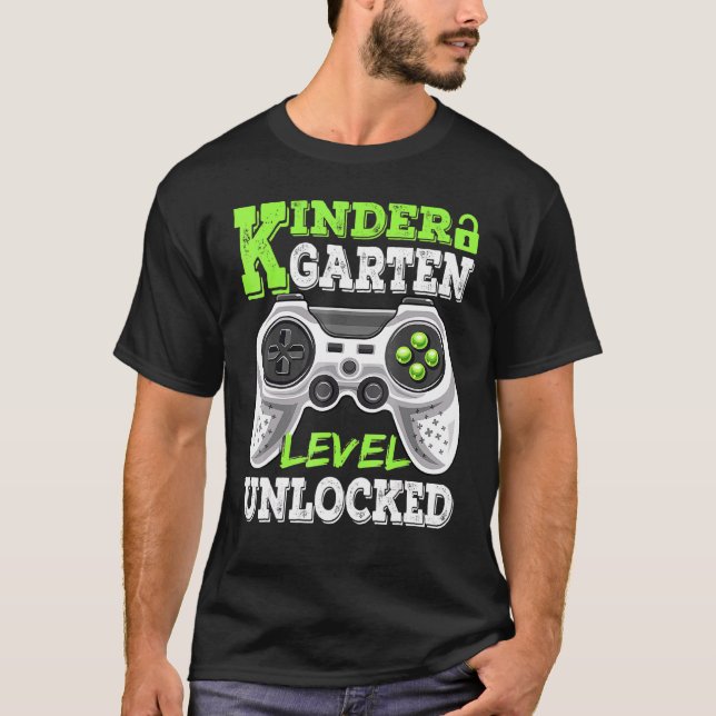 Camiseta Juego de vídeo desbloqueado de nivel Kindergarten  (Anverso)