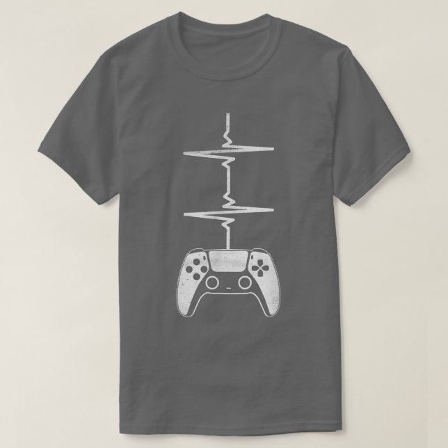 Camiseta Juego de video divertido de Gamer Heartbeat Regalo (Diseño del anverso)