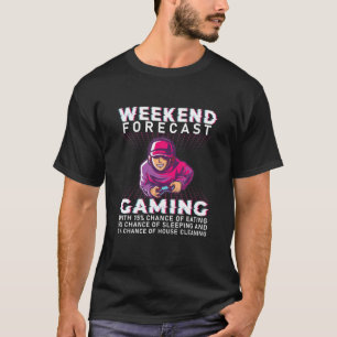 Camiseta Juego de video divertido de preaviso de fin de sem